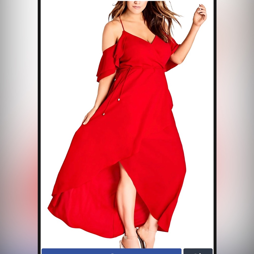 City Chic Red Jessica Dress